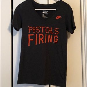 Nike Oklahoma State Pistols Firing V Neck Tee